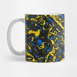 Groovy Flower in Yellow & Blue Mug